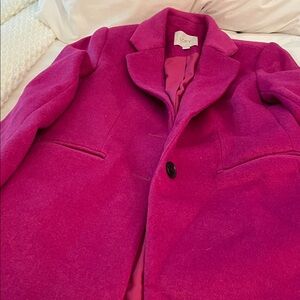 LOFT Women's Fuchsia Pea coat